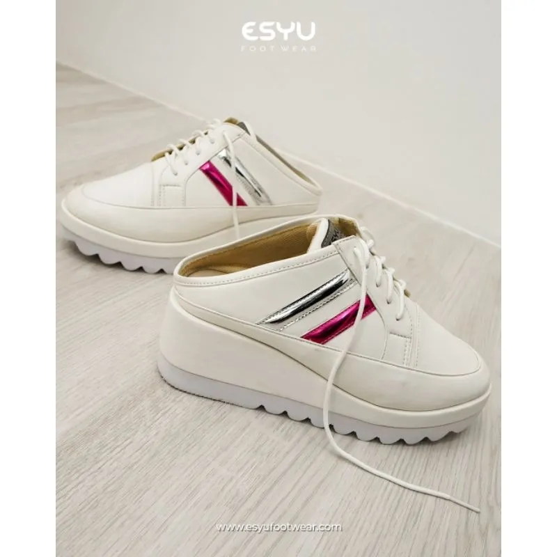 ESYUFOOTWEAR - Aqeela white- Sepatu wedges