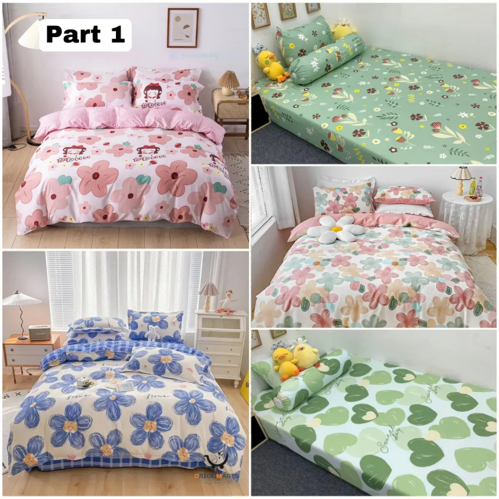 grosir_solo || SPREI HOMEMADE AESTHETIC DISPERSE 120, 160, 180 ANTI GESER MOTIF BUNGA ABSTRAK