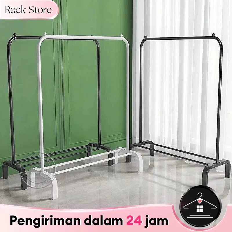 COD Stand Hanger Rak Gantungan Baju Single Besi Aesthetic Gantungan Portable Baju Hanger
