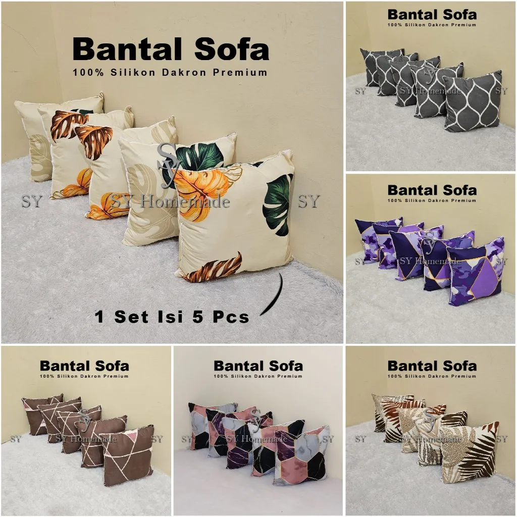 (1 SET 5 PCS) Bantal Sofa / Bantal Kursi Aesthetic 40x40