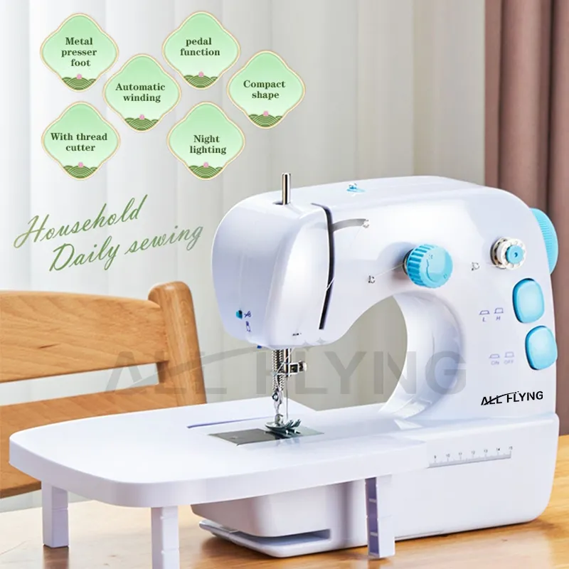 ALL FLYING Mesin Jahit 309 Portable Mini ElectricPortable Jahit Kecepatan Rumah Disesuaikan Dengan