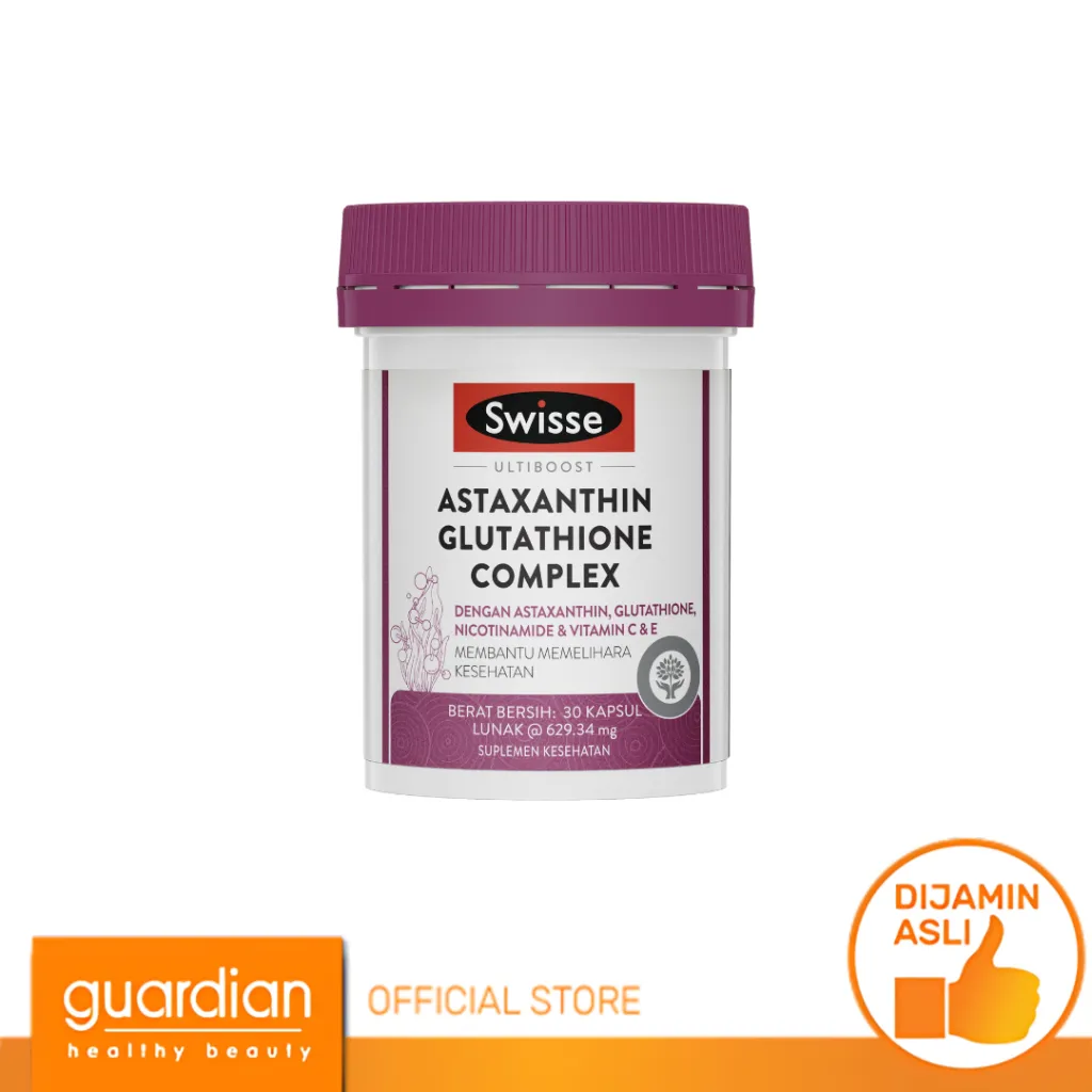 Swisse Ultiboost Astaxanthin Glutathione Complex - Multivitamin untuk Membantu Mencerahkan dan Meratakan Warna Kulit 30S