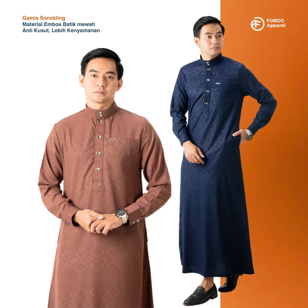 FOBDG Gamis Sonokling Baju Jubah Pria dewasa