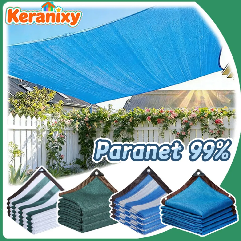 Keranixy Paranet 99% Anti-UV Jaring Paranet Multi Ukuran Untuk Rumah Kaca Taman Outdoor Jaring Peneduh Ultraviolet