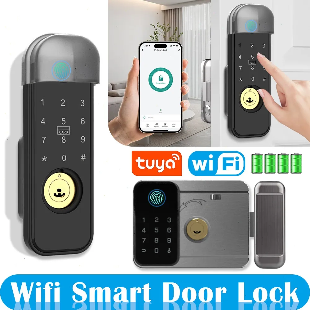 Outdoor Waterproof Smart Grill Door Lock Tuya App Double Fingerprint Wifi Remote No Gateway Required