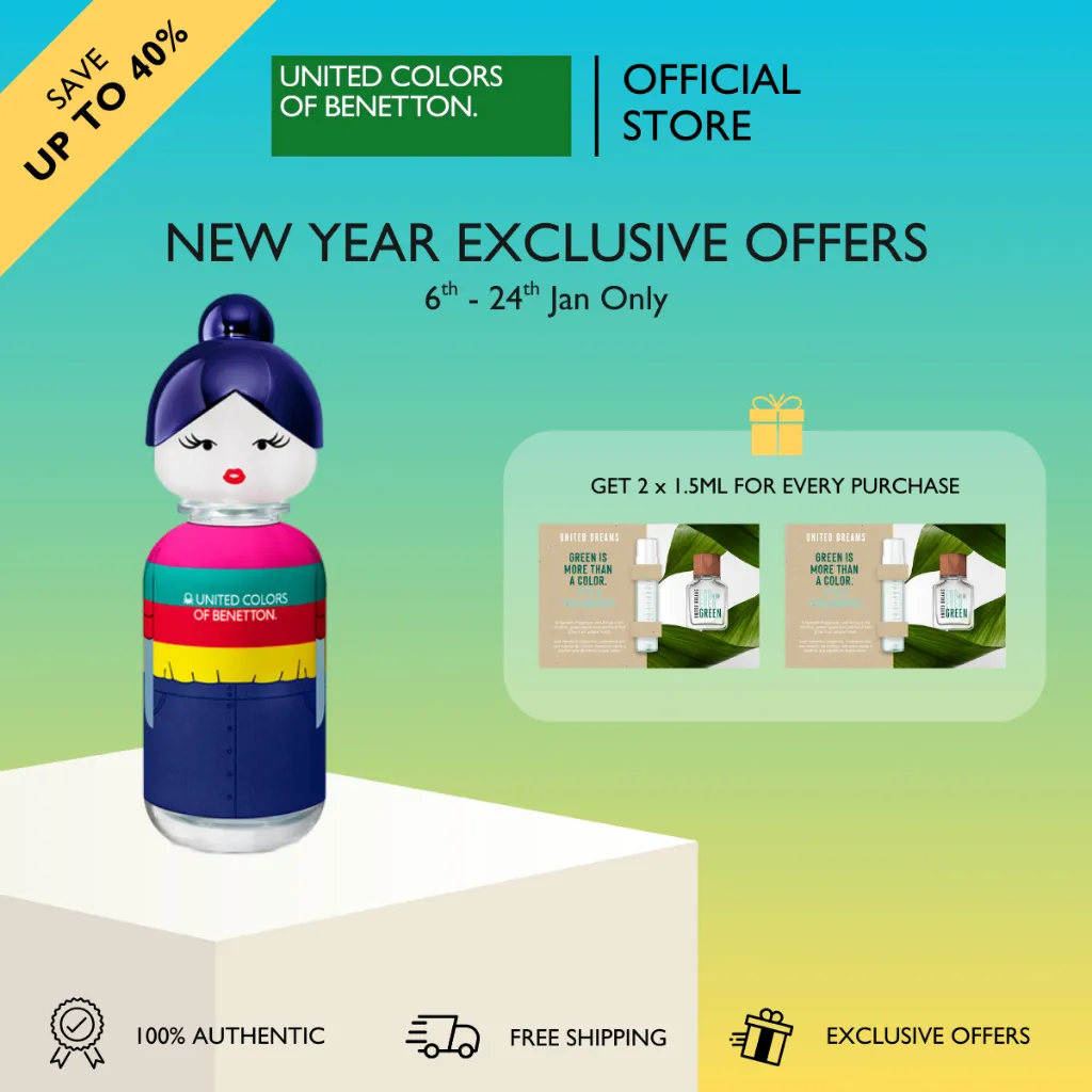 Benetton Fragrances Sisterland Blue Neroli EDT 80ml - Fresh Sweet Fragrance For Women