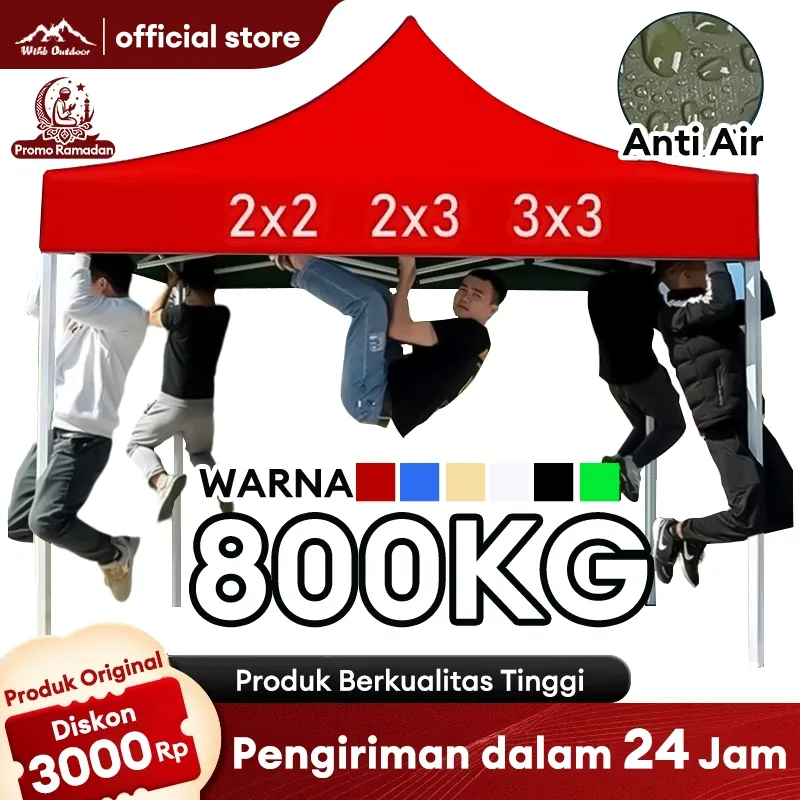 WTHB Outdoor Tenda Lipat  3x3 Tenda Jualan Tenda Bazar Outdoor Tenda Gazebo 1300D  Tenda Jualan Pameran Dagang