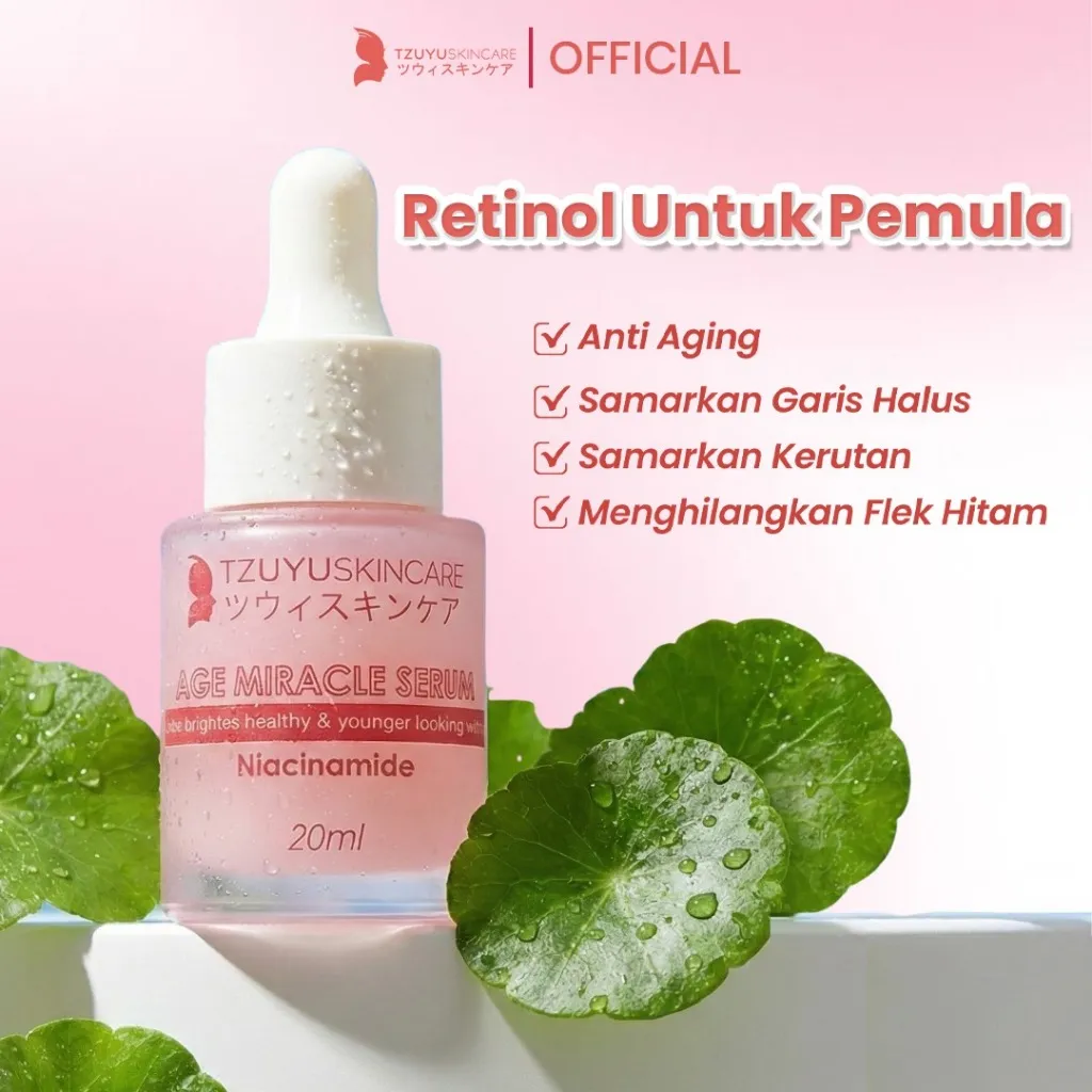 TZUYU SKINCARE Age Miracle Serum Retinol Niacinamide Skin Renewal Anti Aging Kerutan  20ml