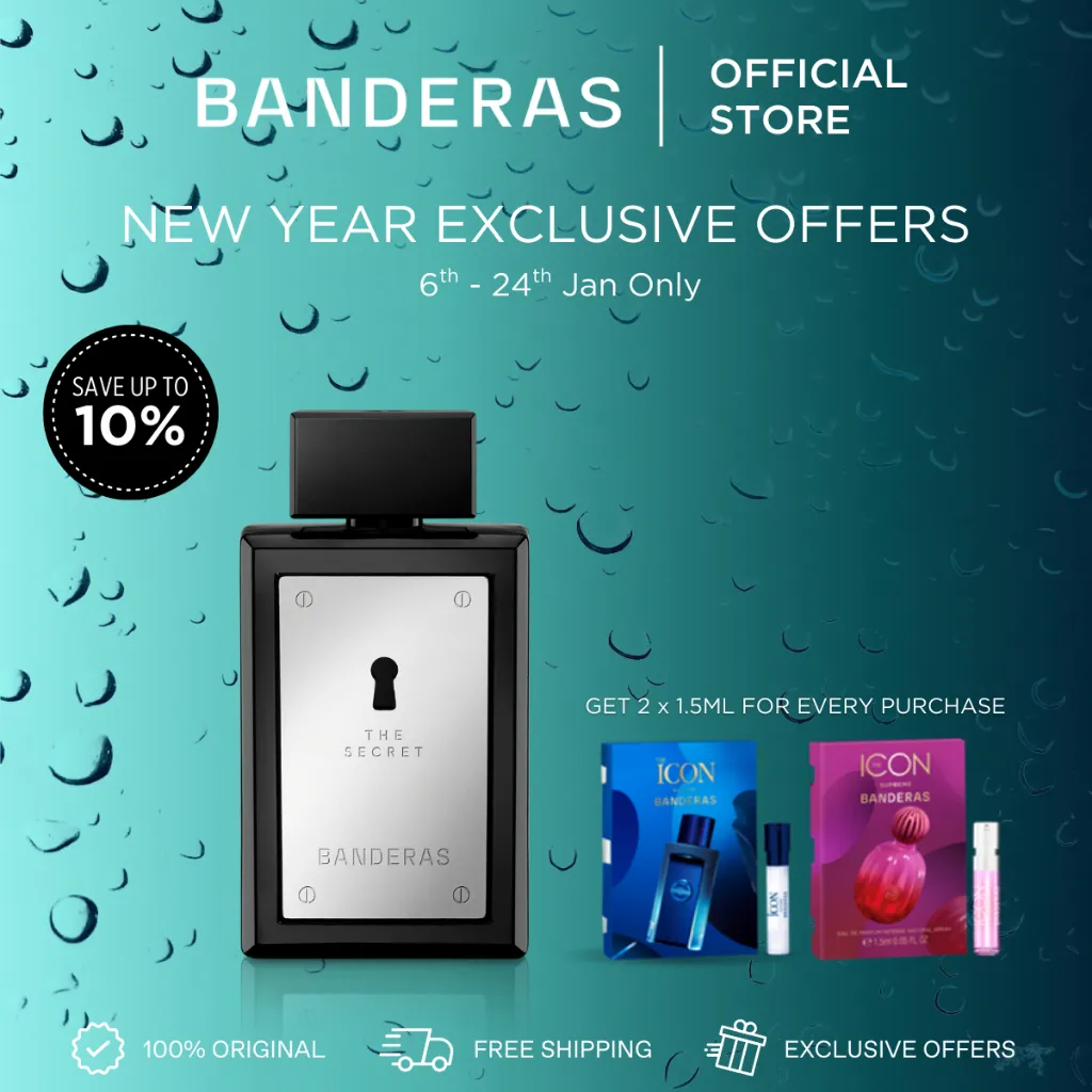 Banderas Perfumes The Secret EDT 100ml - Mint Fragrance For Men