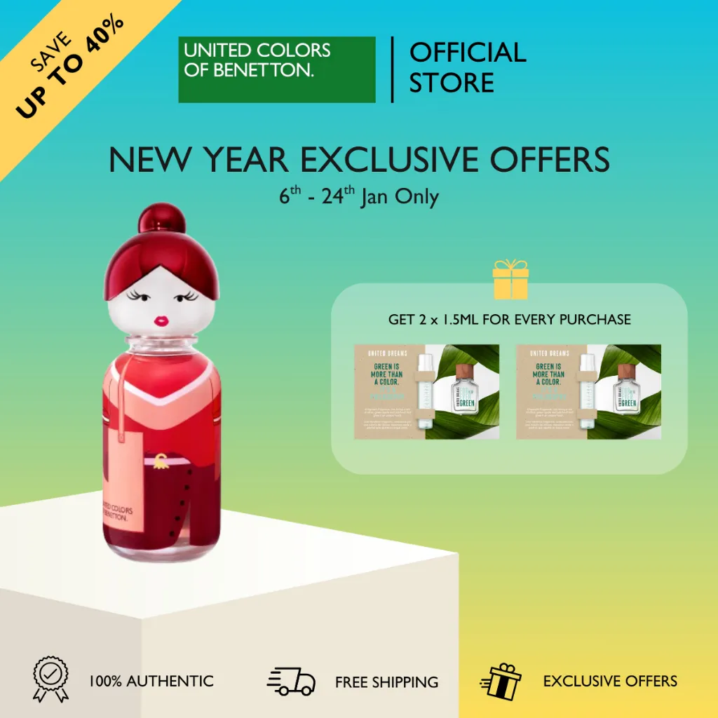 Benetton Fragrances Sisterland Red Rose EDT 80ml - Sweet Floral Fragrance For Women