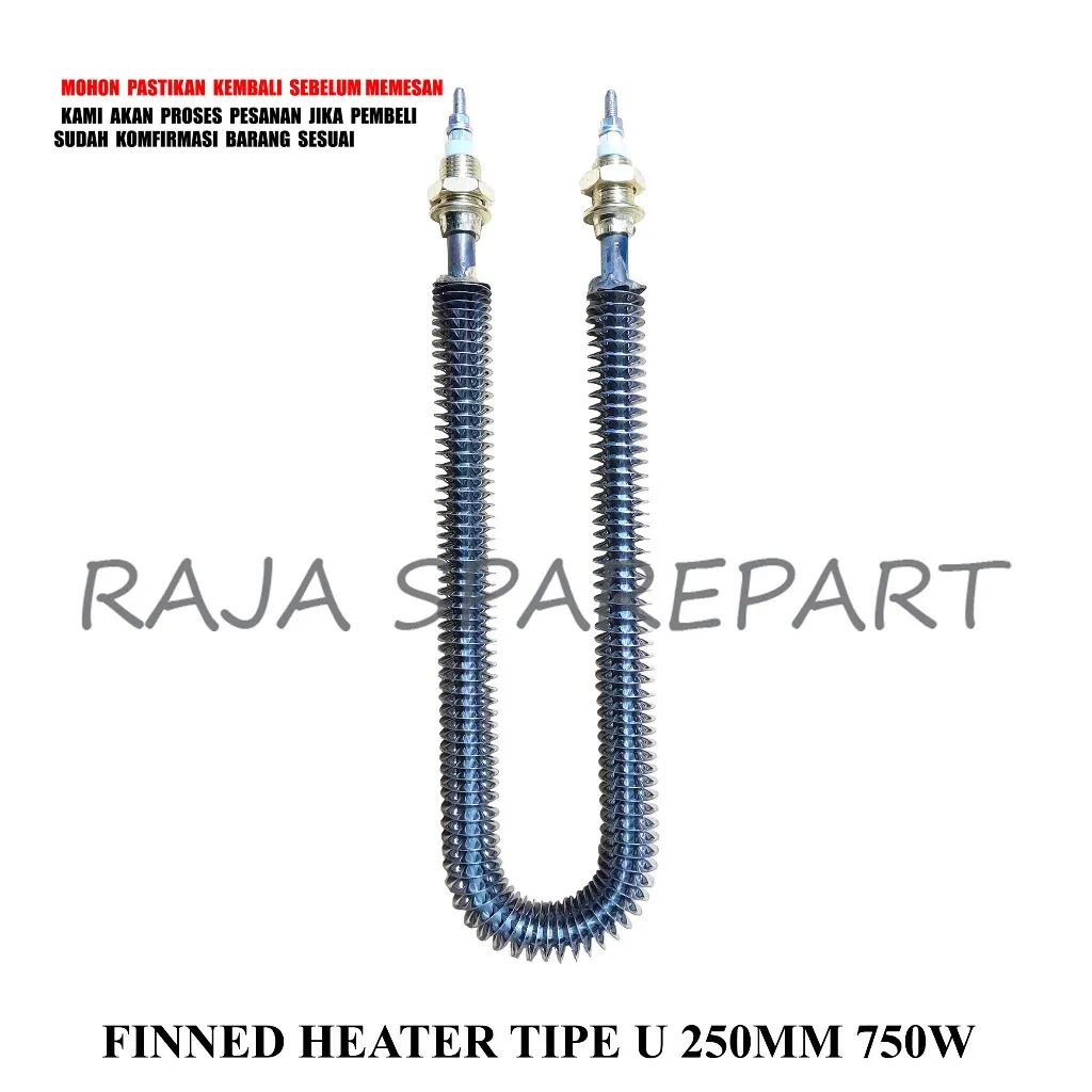 F257 HEATER FINNED / ELEMENT PEMANAS / FINNED HEATER TIPE U 250MM 750W