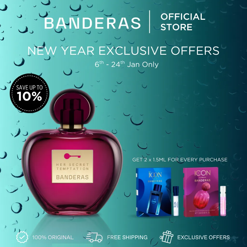 Banderas Perfumes Her Secret Temptation EDT 80ml - Fruity Floral Fragrance For Women