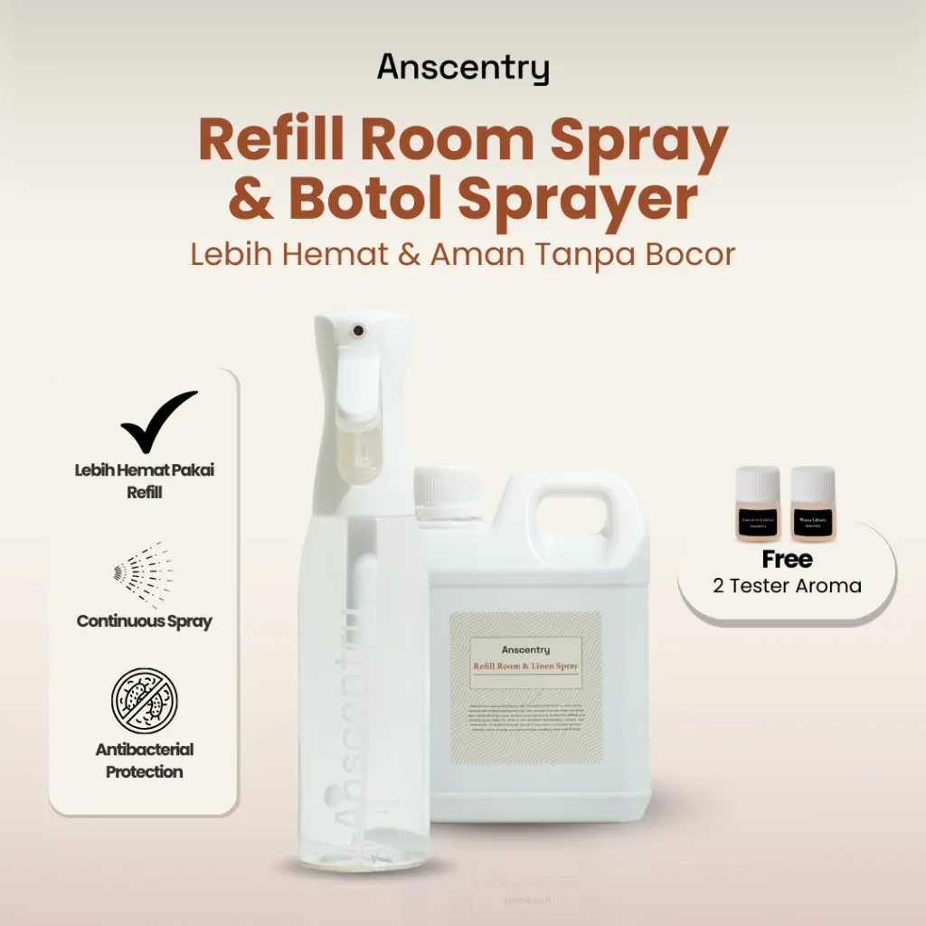 Anscentry - Refill Room Spray & Botol Sprayer 200ml & 500ml