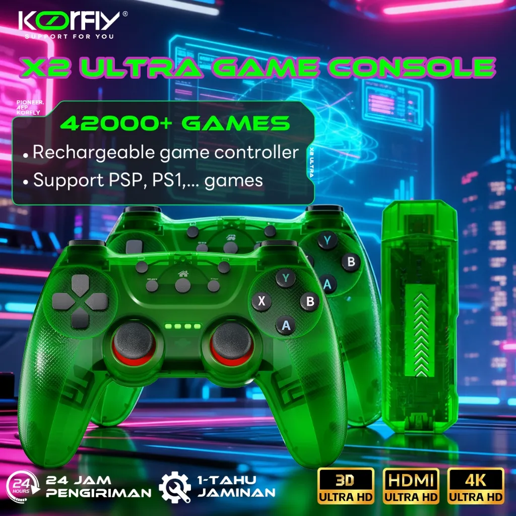 Game Stick 4K X2 Ultra Versi Upgrade Retro Game Console 43000+ games PS1/PS2 HDMI TV Wireless Gamepad Game Controller Classic Game