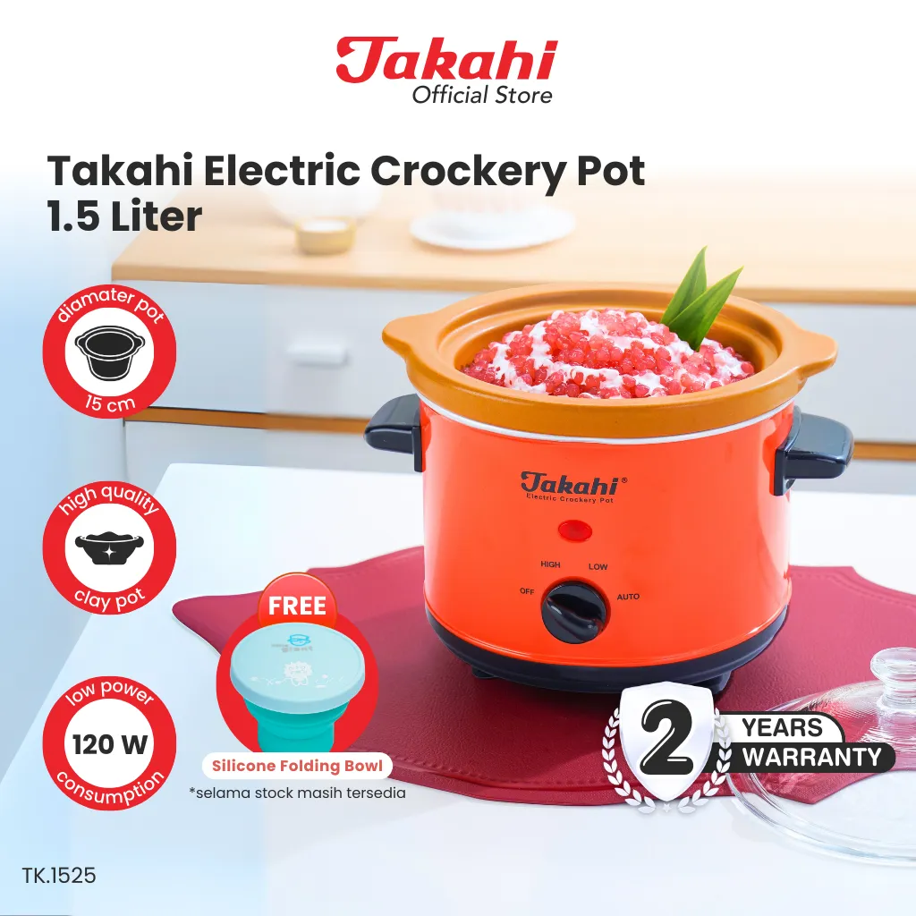 Takahi Electric Crockery Pot 1.5 Liter |  (INSTANT/SAMEDAY) Slow Cooker