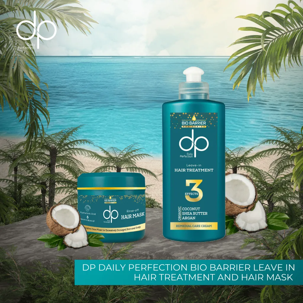 DP Daily Perfection Bio Barrier Hair Mask / Leave In Hair Treatment - Kondisioner Keratin Biotin Conditioner Rambut Lebih Sehat Anti Rontok Ketombe Halal Hijab