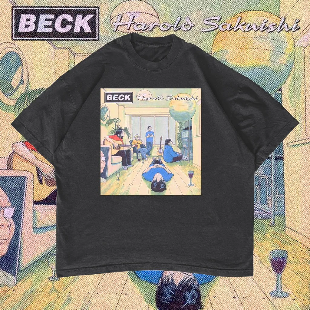 Kaos Beck Mongolian Chop Squad Parodi Oasis Oversized T-shirt Anime #02