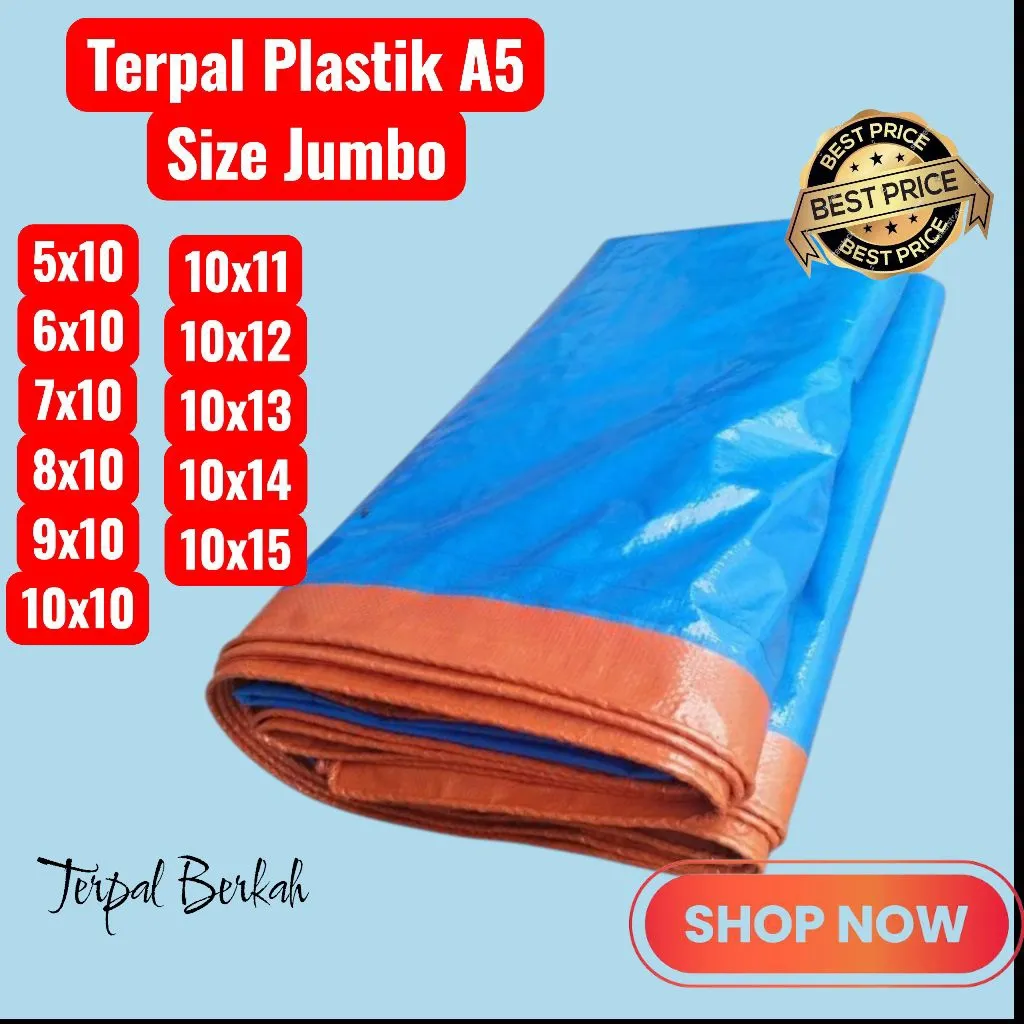 TERPAL PLASTIK KOREA A5 | Ukuran Jumbo | Waterproof & Awet