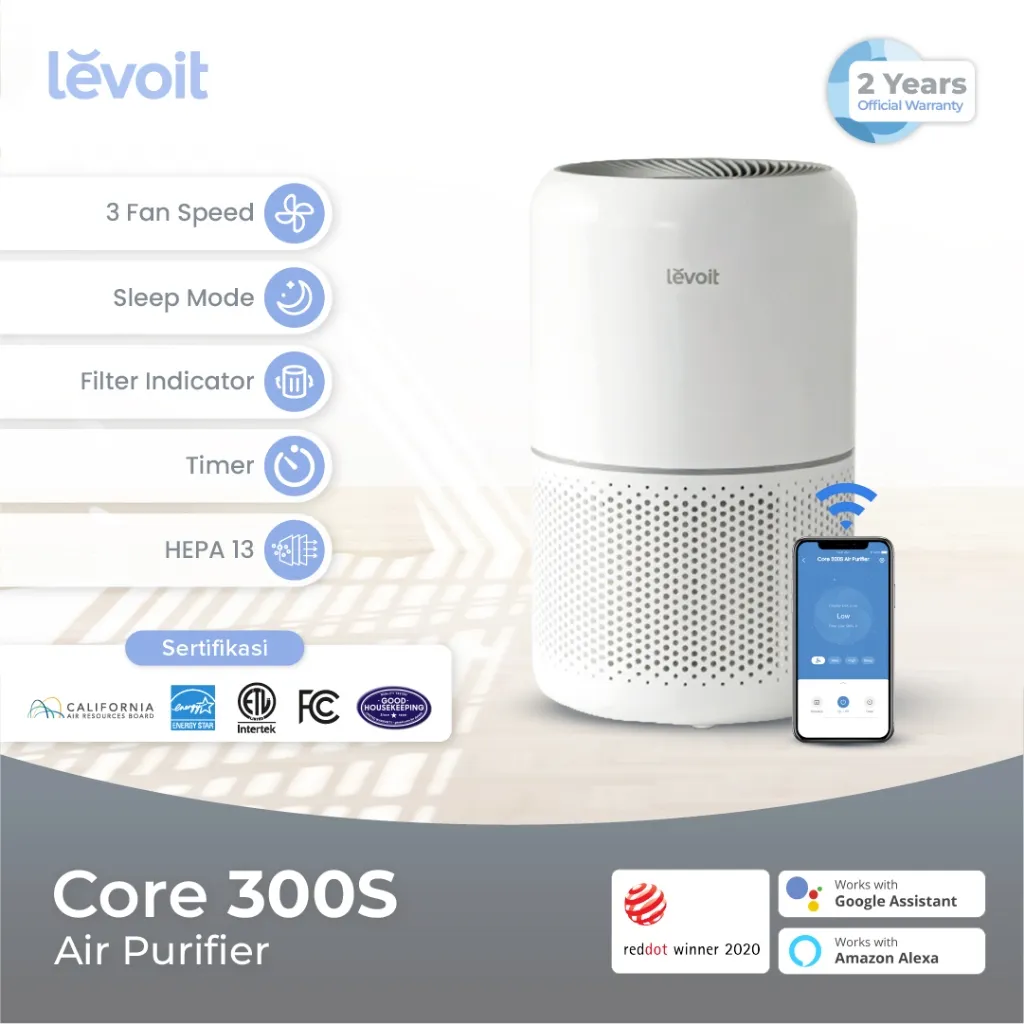Levoit Core 300S VeSync True HEPA H13 Air Purifier Smart Wifi  Original