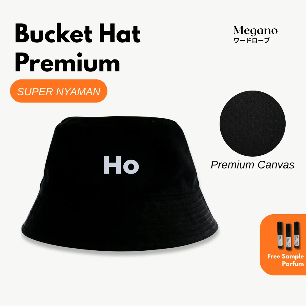 Megano.co - Bucket Hat | Topi Bucket Hat Bahan Premium Pria dan Wanita | Bucket Hat Polos Unisex