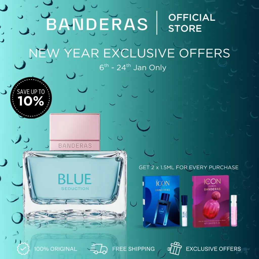 Banderas Perfumes Blue Seduction Woman EDT 80ml - Aquatic Floral Fragrance For Women