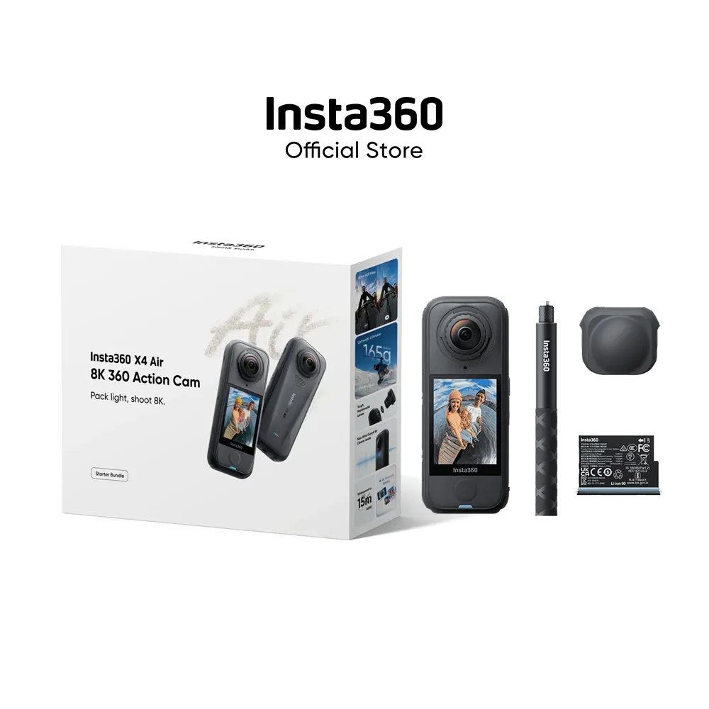 Insta360 X4 Air Action Camera 360° 8K UltraHD Waterproof Replaceable Lens
