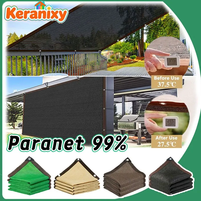 Keranixy Paranet 99% Anti-UV Jaring Paranet Jaring Garden Sunshade Net Jaring Rumah Kaca Sun Shade Net Outdoor