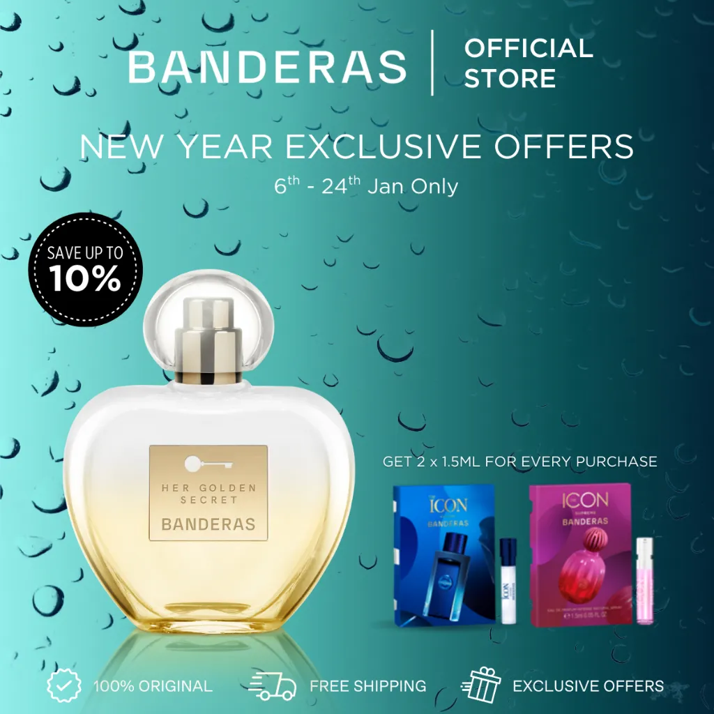 Banderas Perfumes Her Golden Secret EDT 80ml - Floral Fragrance For Women