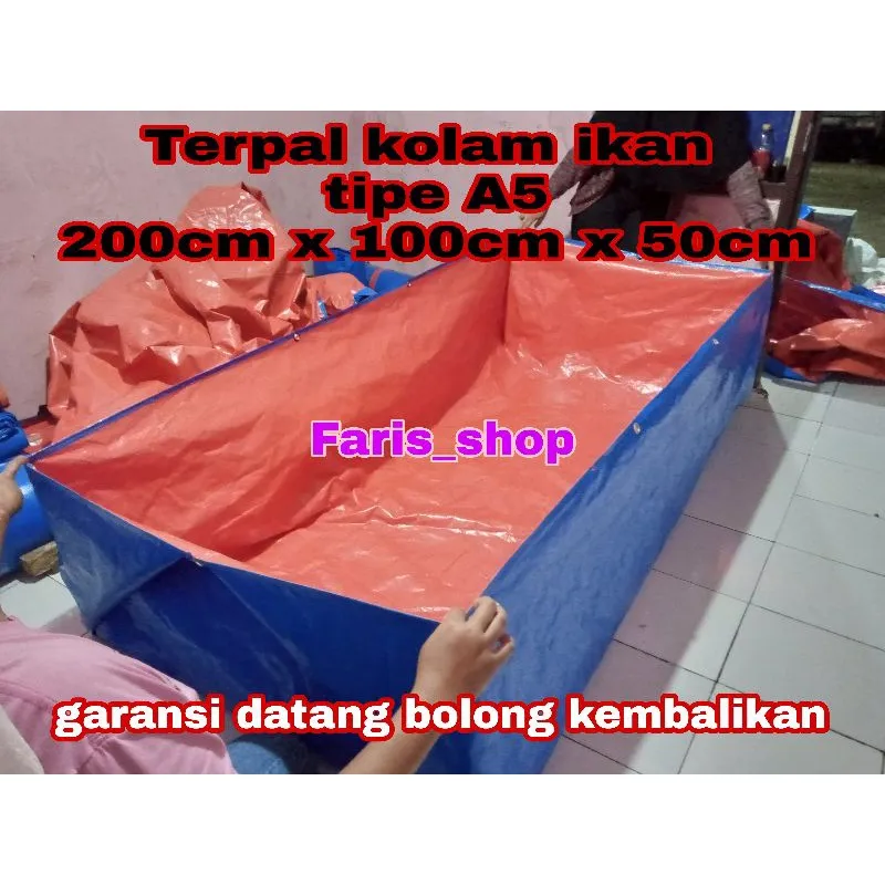 TERPAL KOLAM IKAN  tipeA5 200cm x 100cm x 50cm