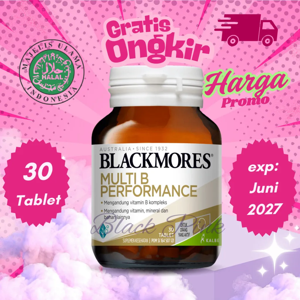 BLACKMORES MULTI B PERFORMANCE BPOM KALBE 30 TAB