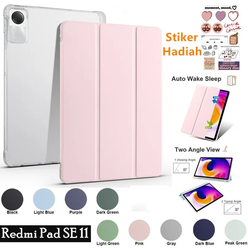 Case RedMi Pad 2 2025 Magnetic Protective Case RedMiPad SE Cover With Transparent Back Xiaomi Redmi Pad SE 2023