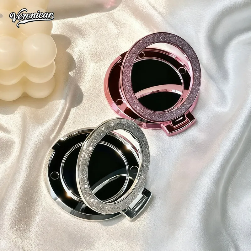 Mirror Stand Holder HP Cermin Makeup Belakang Ring Phone Holder Universal Elegan Gaya Mewah Portable Aksesoris Casing HP Phone Grip-Ver