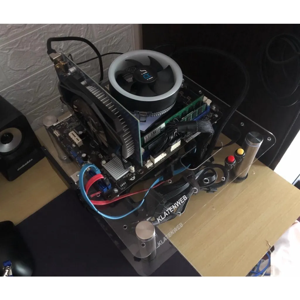 Casing PC Open Air Acrylic Micro ATX dan Mini ITX Murah