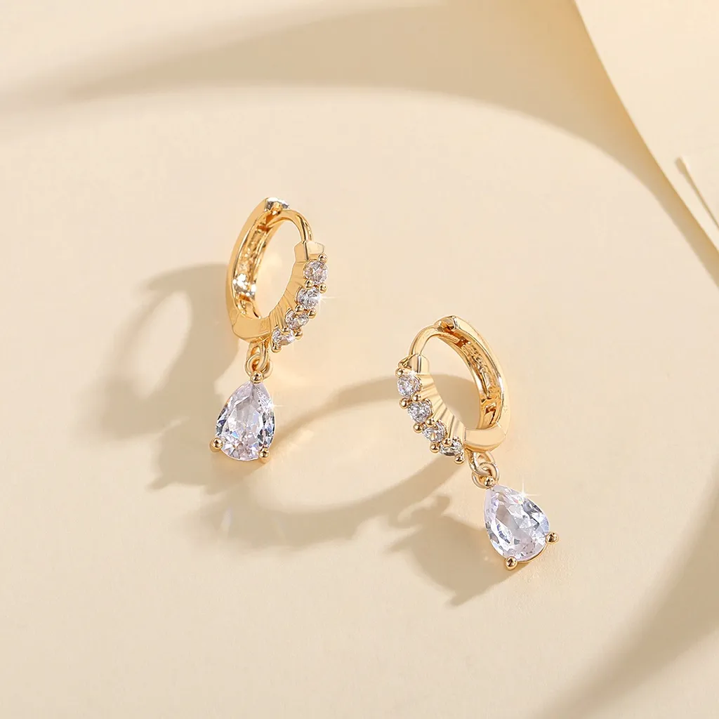 Lanmi Jewelry Korea Super Flash Ganda Tunggal Drainase Bor Anting Fashion Perhiasan Wanita Stud Earrings Y530