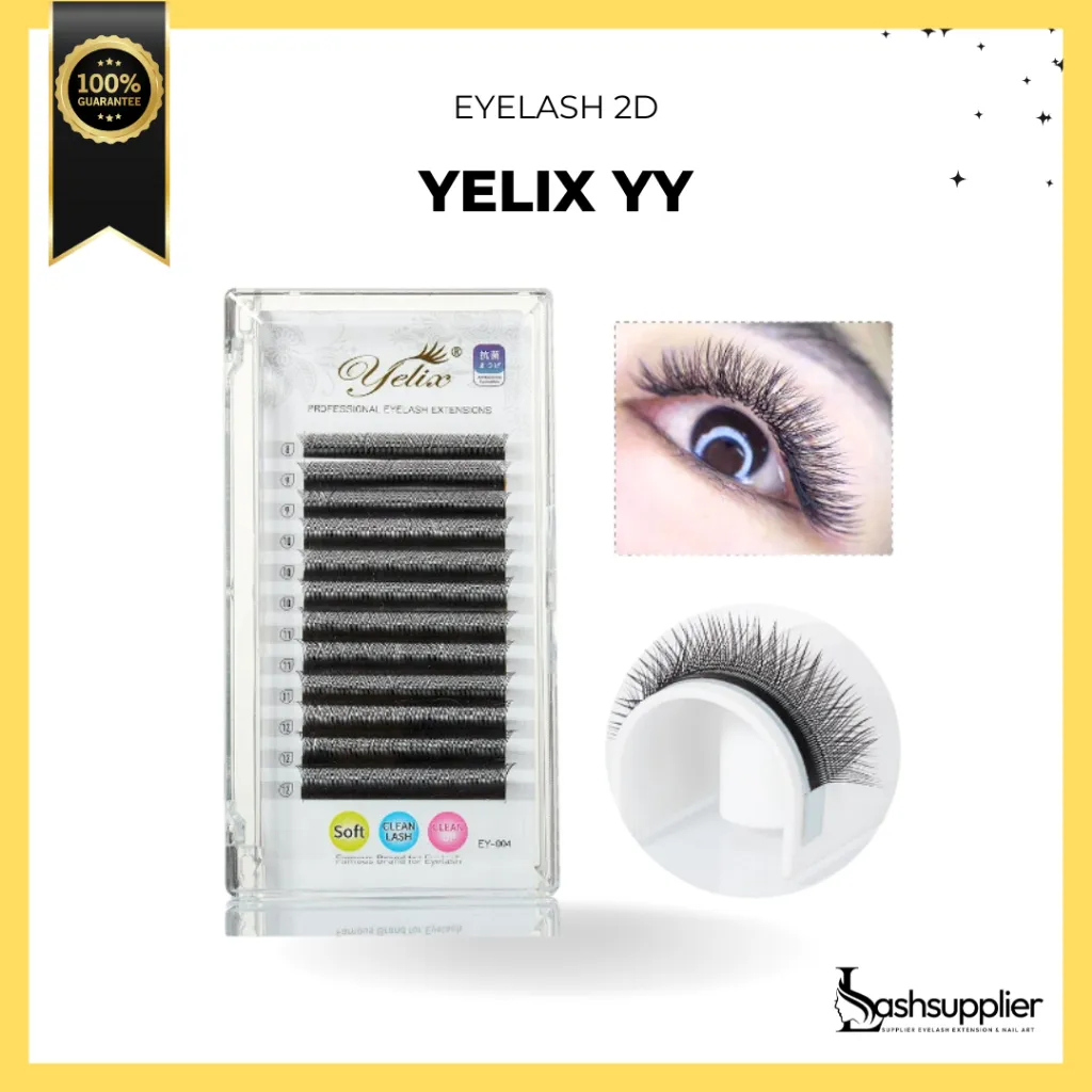 Yelix YY Lashes Eyelash Extension D0.07, C0.07 bentuk Y