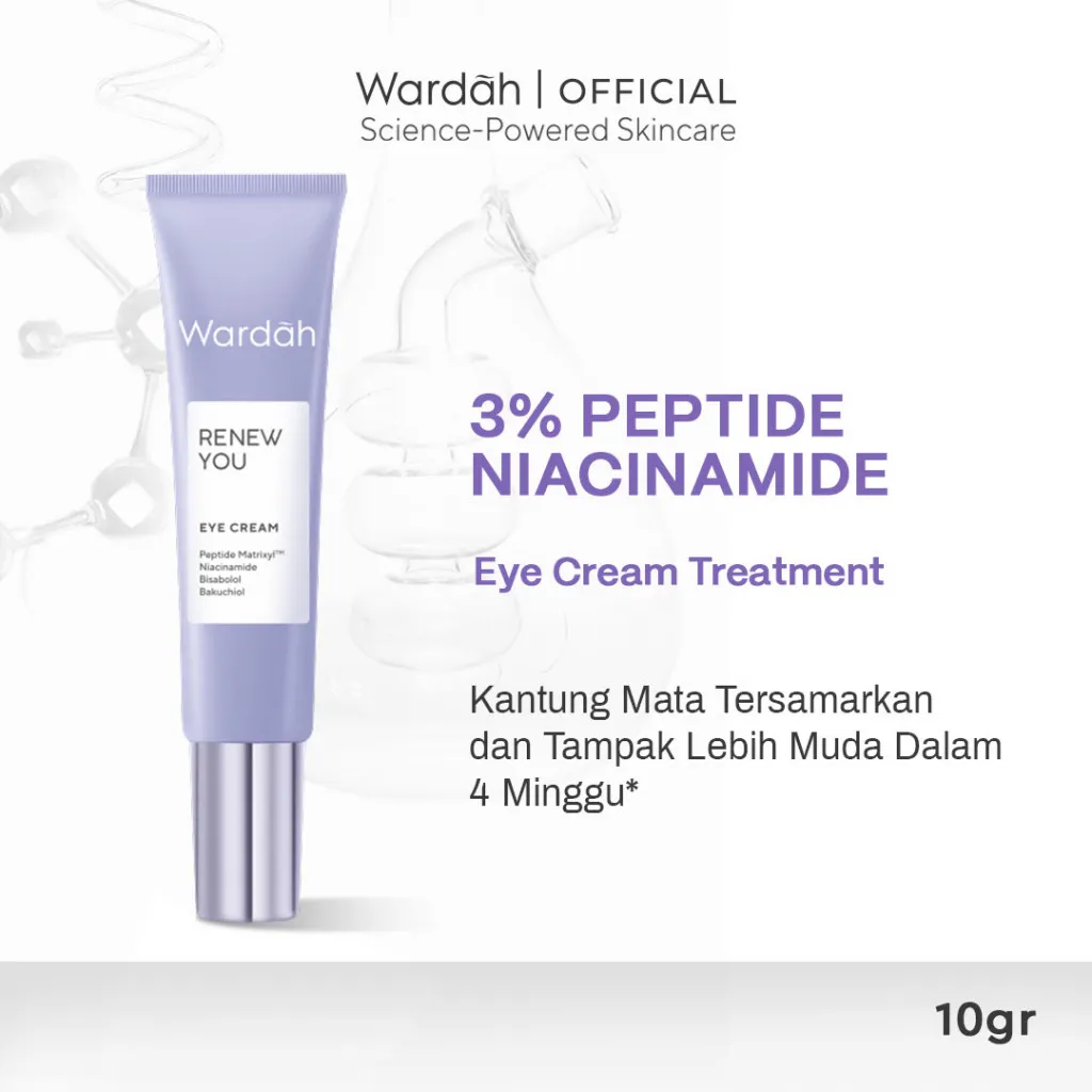 WARDAH Renew You Anti Aging Eye Cream 10 ml - Krim Mata Anti Aging dengan Apple PhytoCell Extrac - Skincare