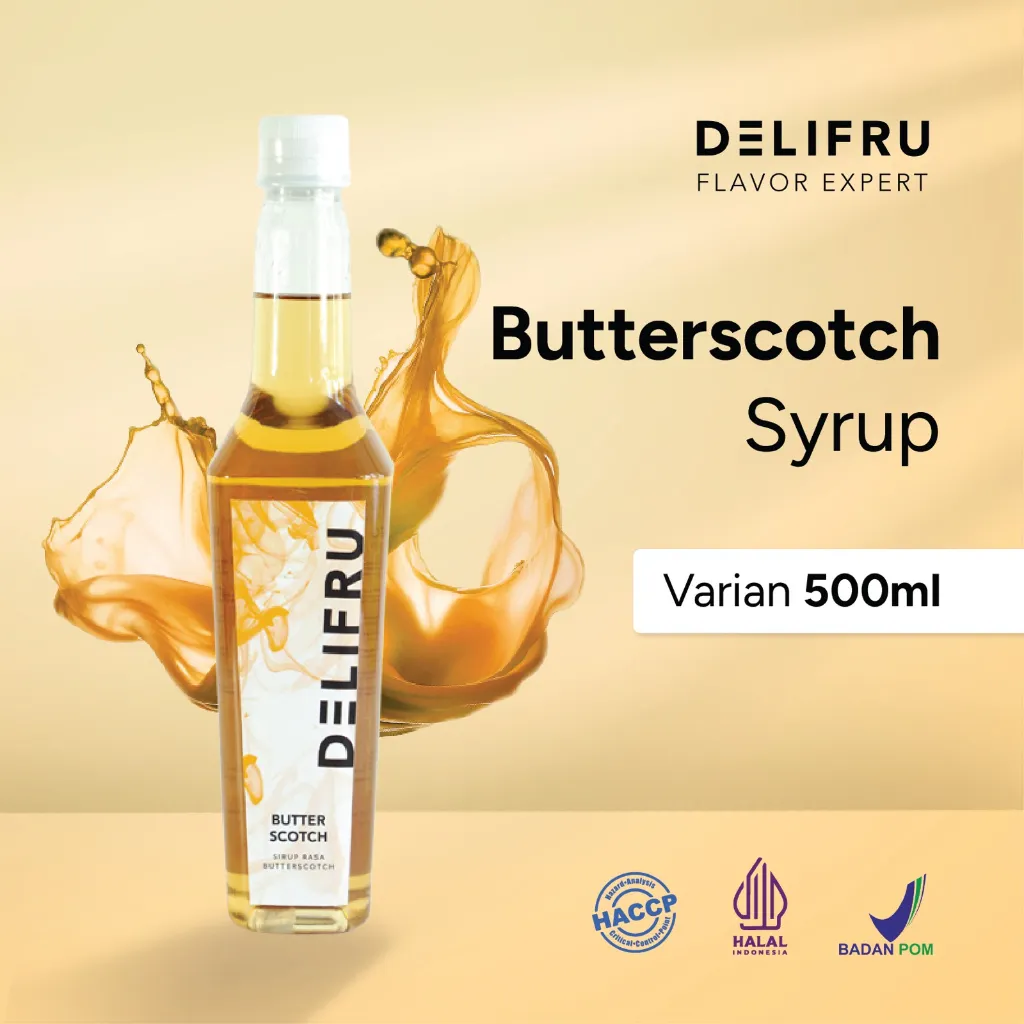 Syrup Butterscotch Delifru 500 ml - Sirup Butterscotch Premium