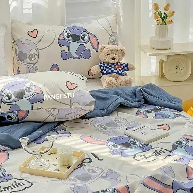 (TERMURAH ) SPREI MOTIF KARAKTER LUCU VIRAL 2024 RABIT FLAMINGGO UKURAN 120 180