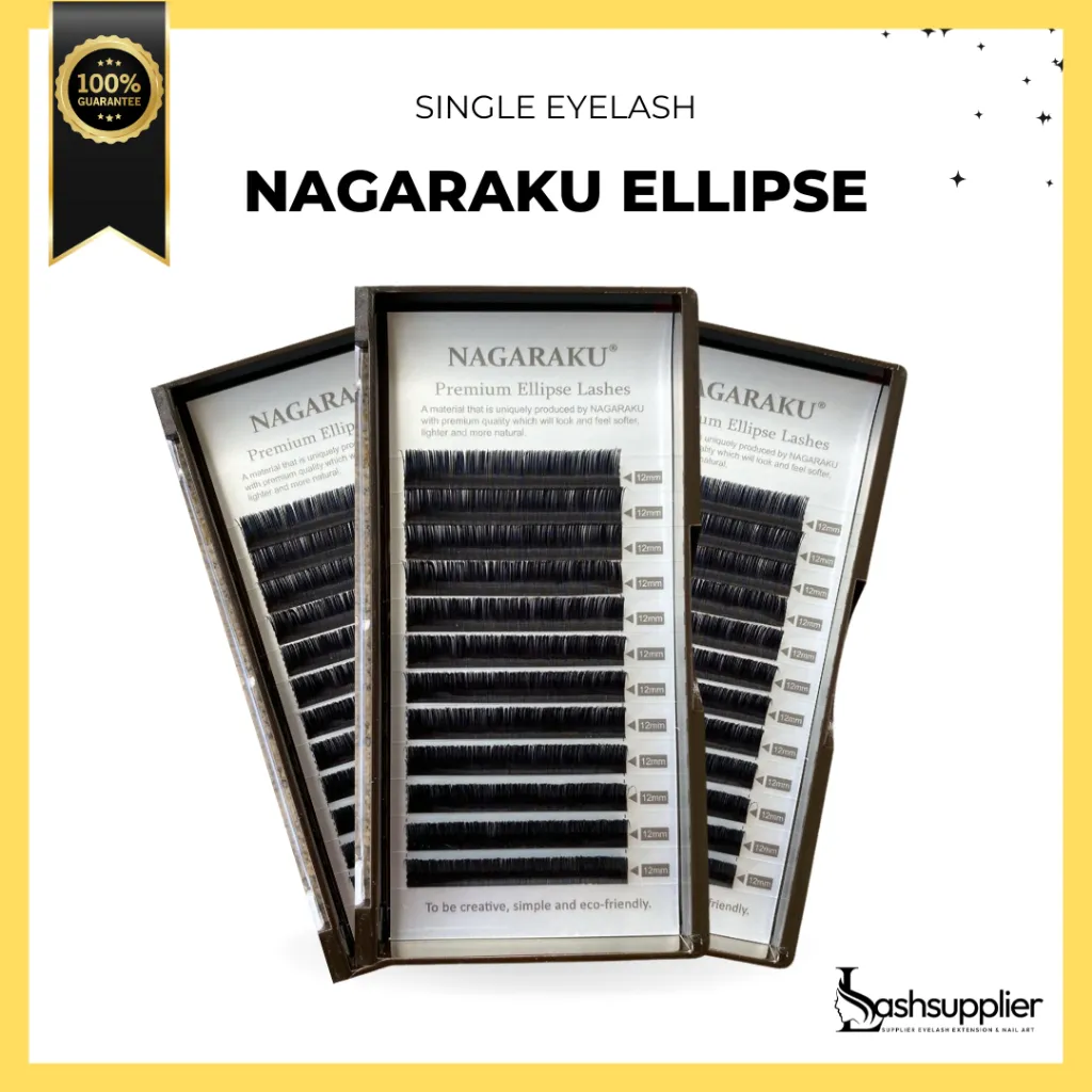 Nagaraku Ellipse Bulumata Palsu Eyelash Extension Super Halus