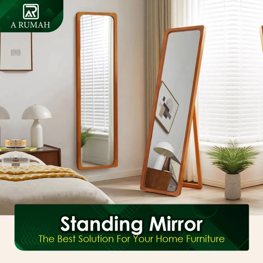 standing mirror full body cermin full body Cermin Dinding Bingkai Cermin Hias Gantung kayu solid cermin aesthetic cermin dinding