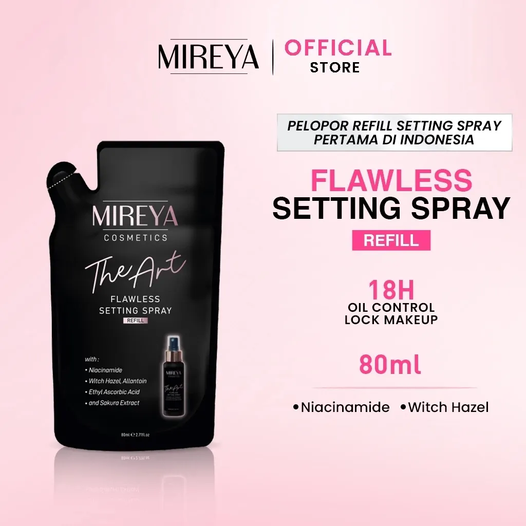Refill Mireya The Art Flawless Setting Spray 80ml - Mireya Setting Spray & Finishing Spray Cosmetics Make Up Face Mist