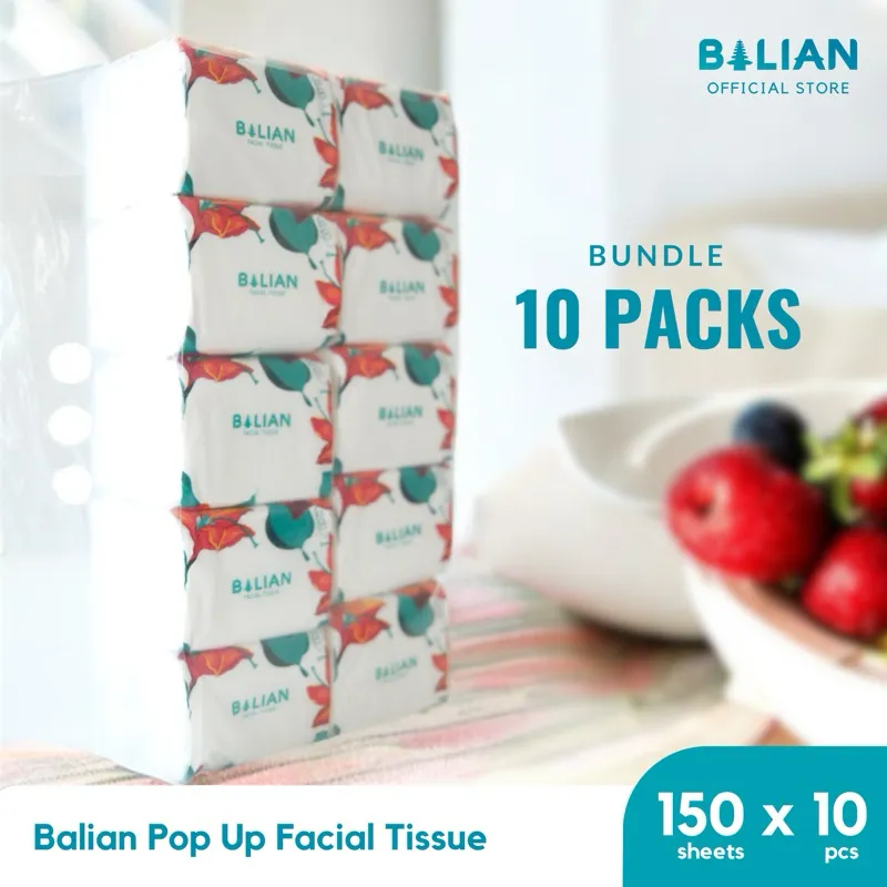 Tisu 150 sheets / BUNDLE [150s X 10pcs] Tisu murah / Balian Pop Up Tissue / Tisu wajah / Facial tissue(PROMO HEMAT!!)