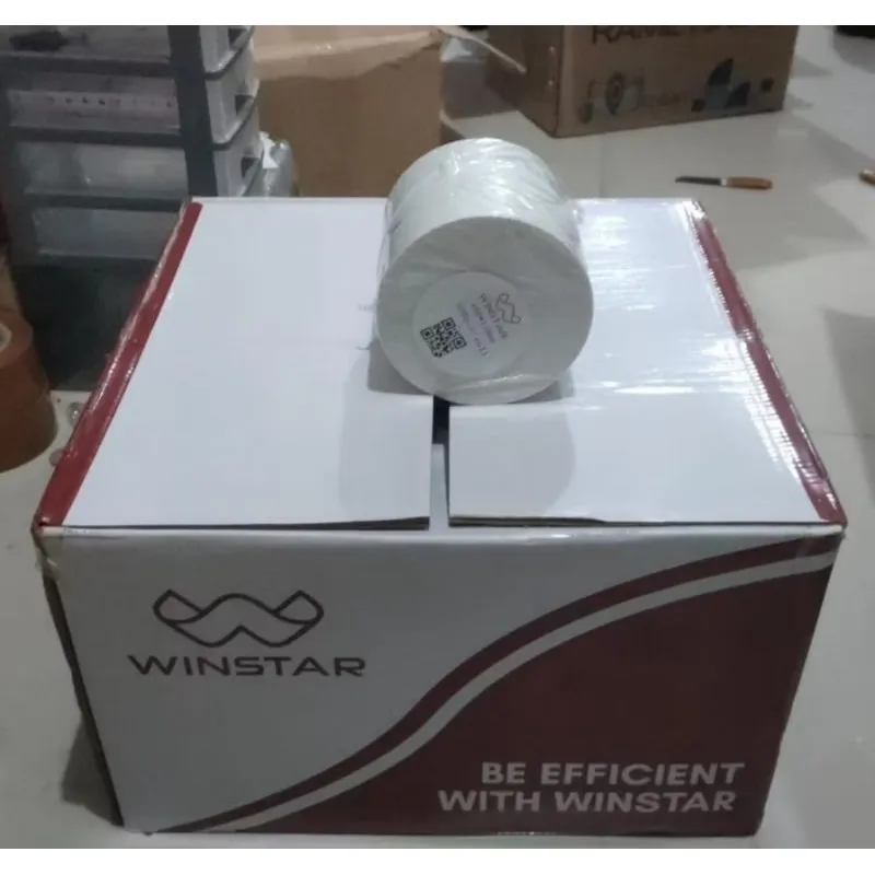 Label Sticker Thermal Winstar 100x150 isi 500 pcs 1 Dus / Resi Thermal label 100x150 isi 500 Pcs