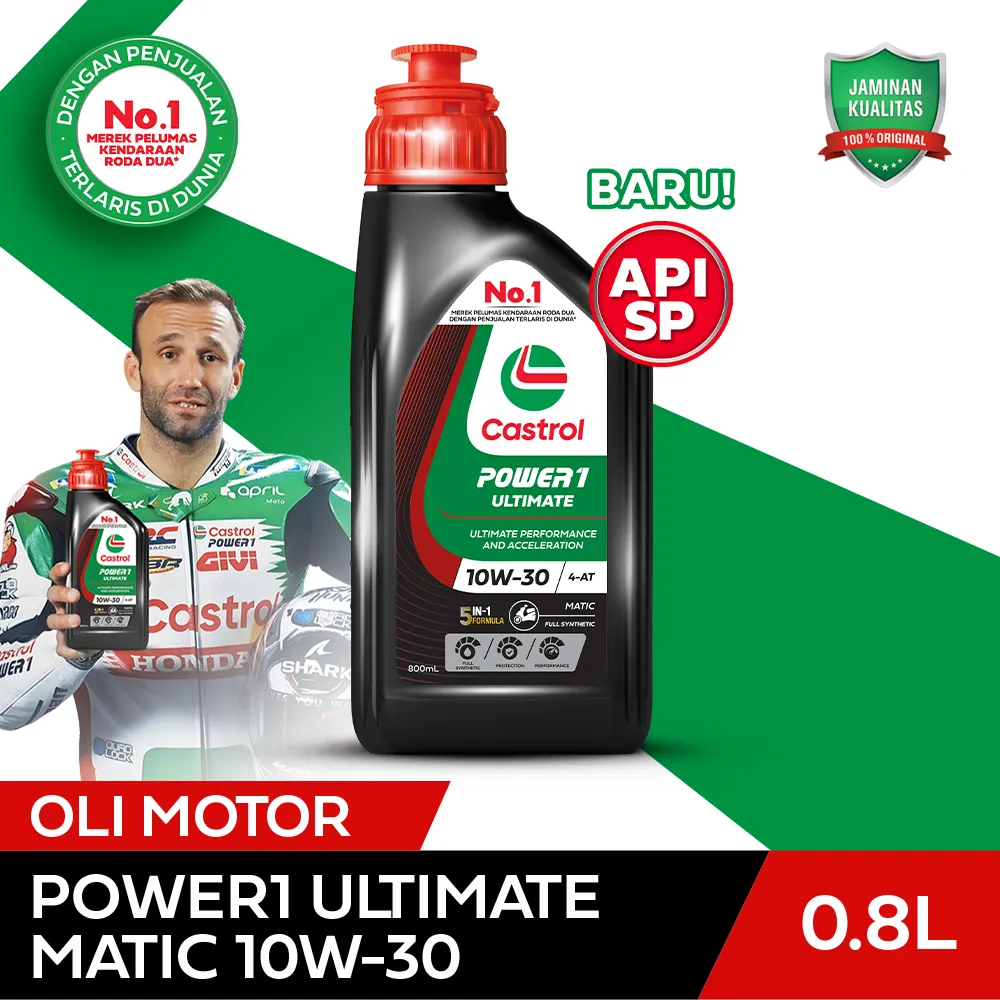 Oli Mesin Motor Castrol POWER1 Ultimate Matic 10W-30 (0.8L)