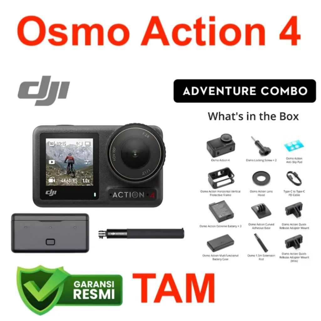 Dji Osmo Action 4 Adventure Combo Original Resmi Camera Outdoor Kamera Aksi
