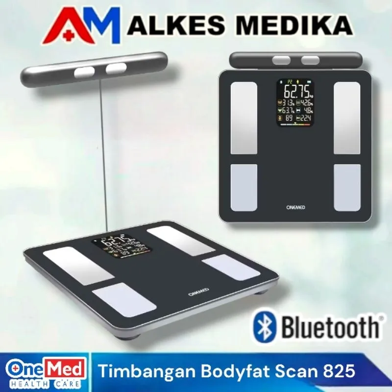 ONEMED Timbangan Badan Digital Body Fat Scan 825 With Bluetooth – Smart Body Composition Analyzer Sc