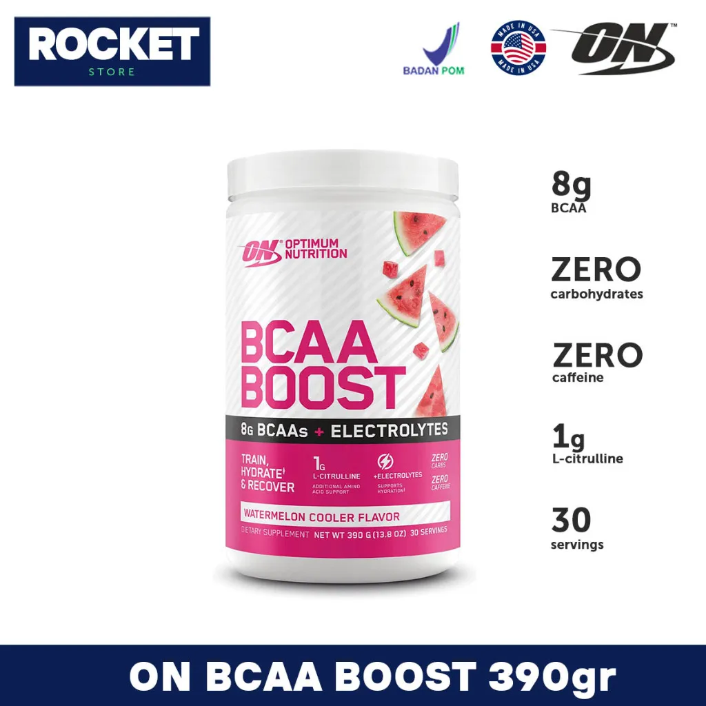 ON Optimum Nutrition BCAA Boost + Electrolytes 390 gram 30 serving - Suplemen Asam Amino