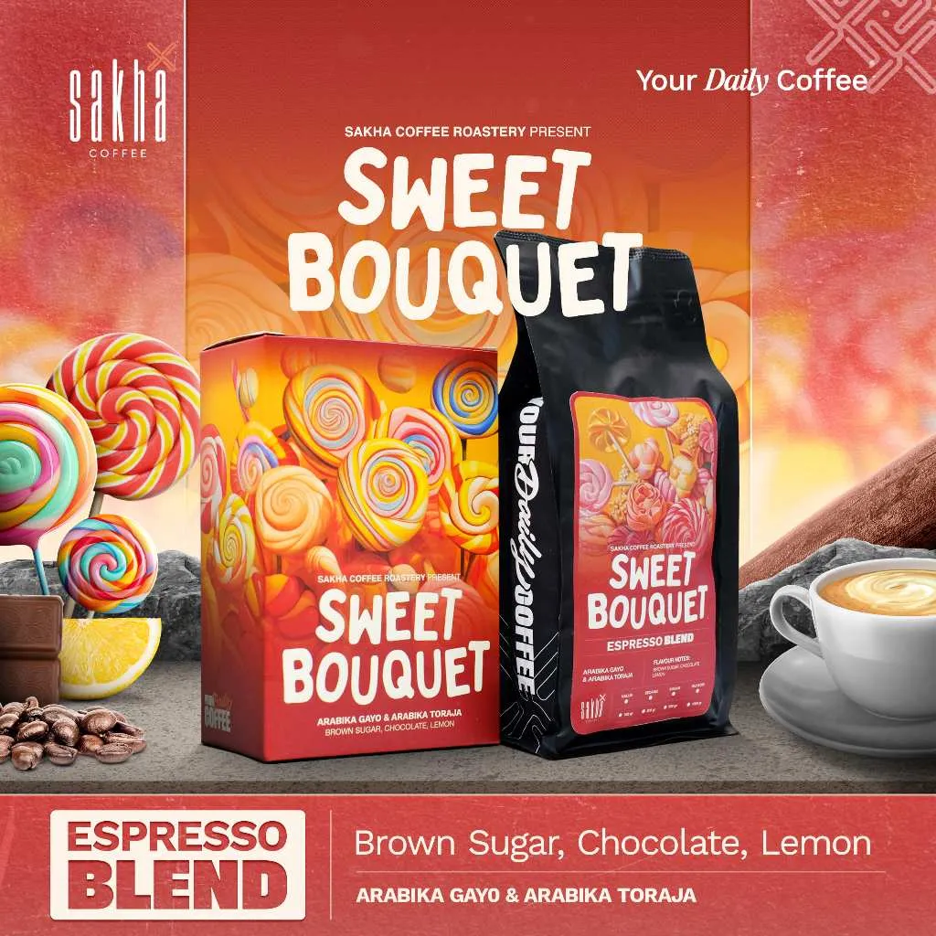 SWEET BOUQUET Biji Kopi Espresso Blend Full Arabika Coffee Bean Arabica Coffe