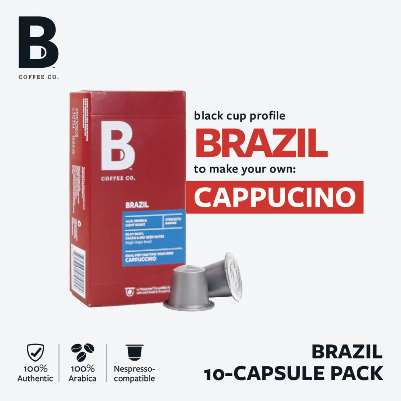 B Coffee Co. Brazil Cappuccino Kopi Kapsul Nespresso Compatible Coffee Capsule