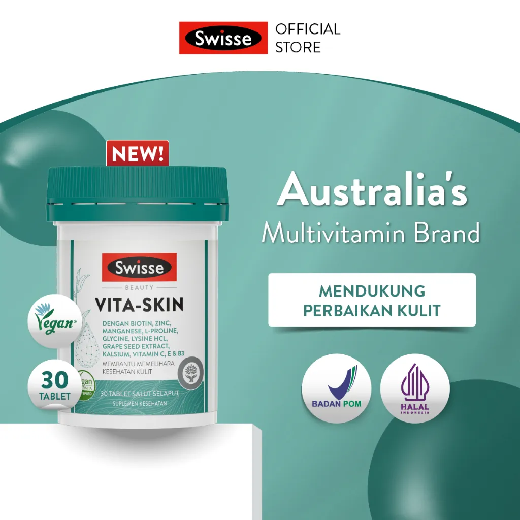 Swisse Beauty Vita-Skin - Multivitamin untuk Membantu Memelihara Kesehatan Kulit